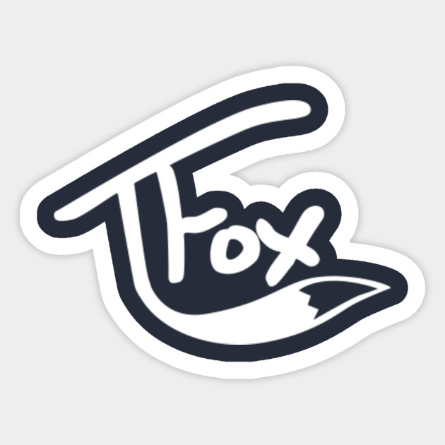Tanner Fox - white - Tanner Fox - Sticker | TeePublic